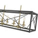 Surrey 6 Light 34 inch Matte Black/Vintage Brass Chandelier Ceiling Light